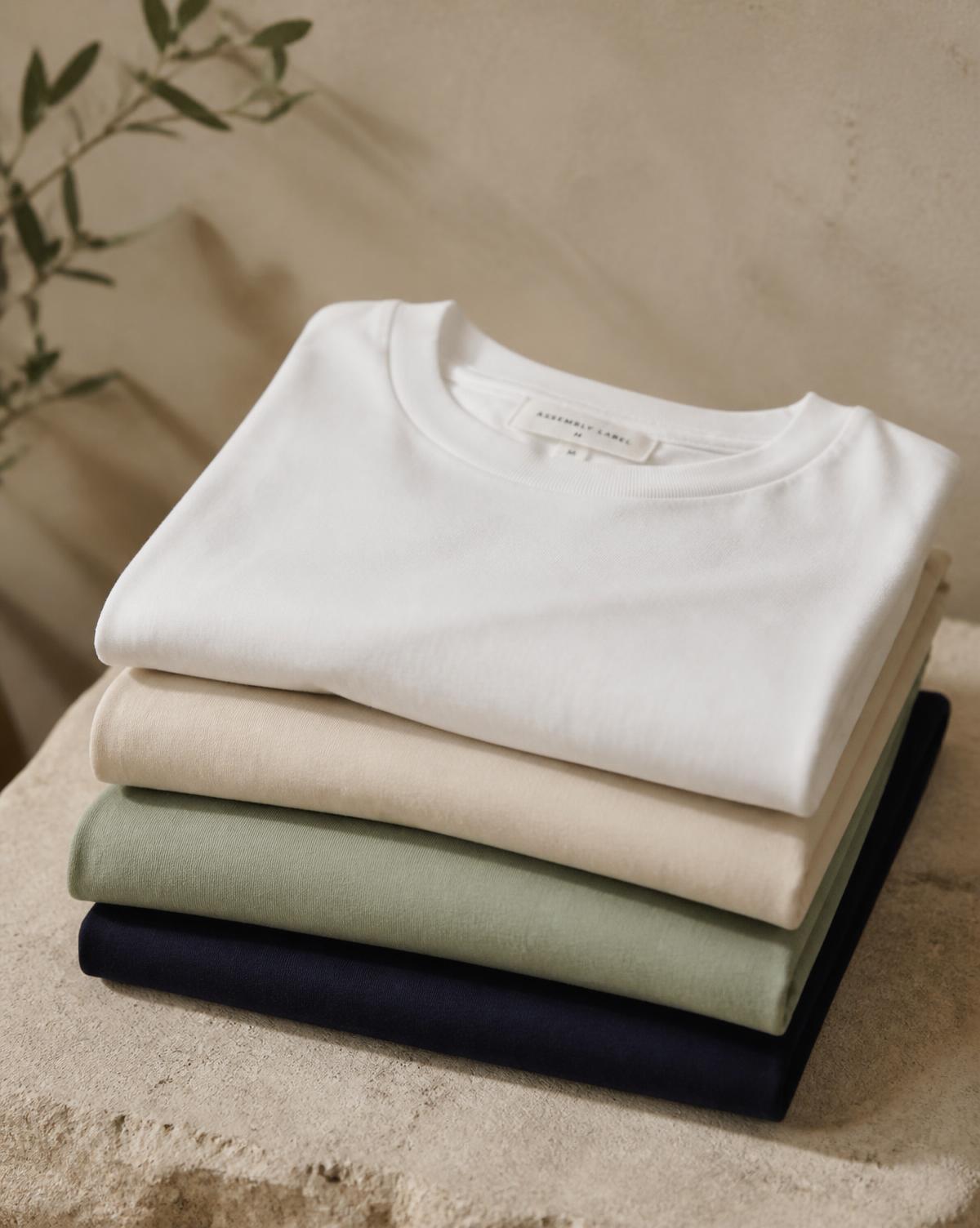 STACKED — White, cream, sage, navy