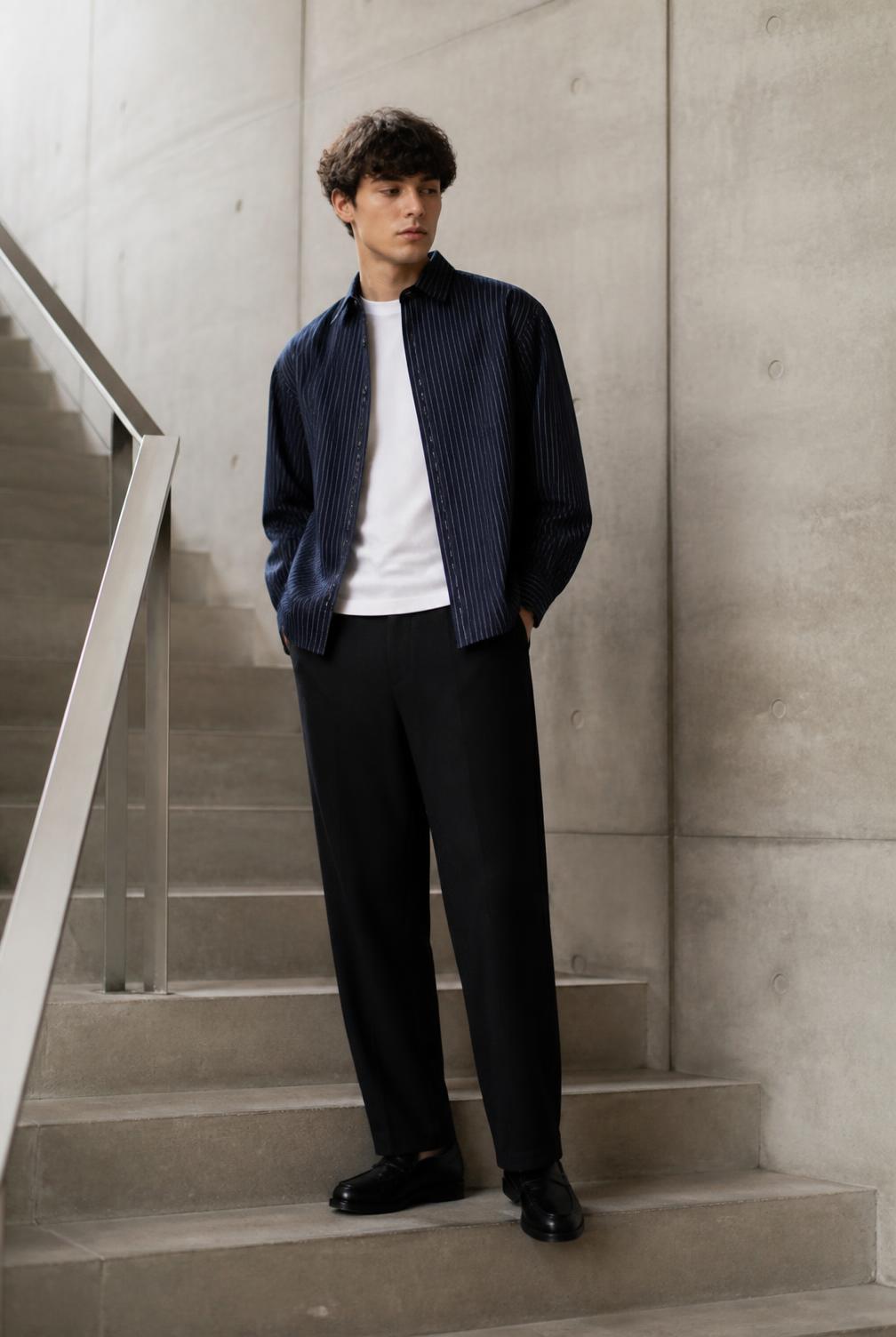 LOOK 01 — THE SHIRT, WORN OPEN
