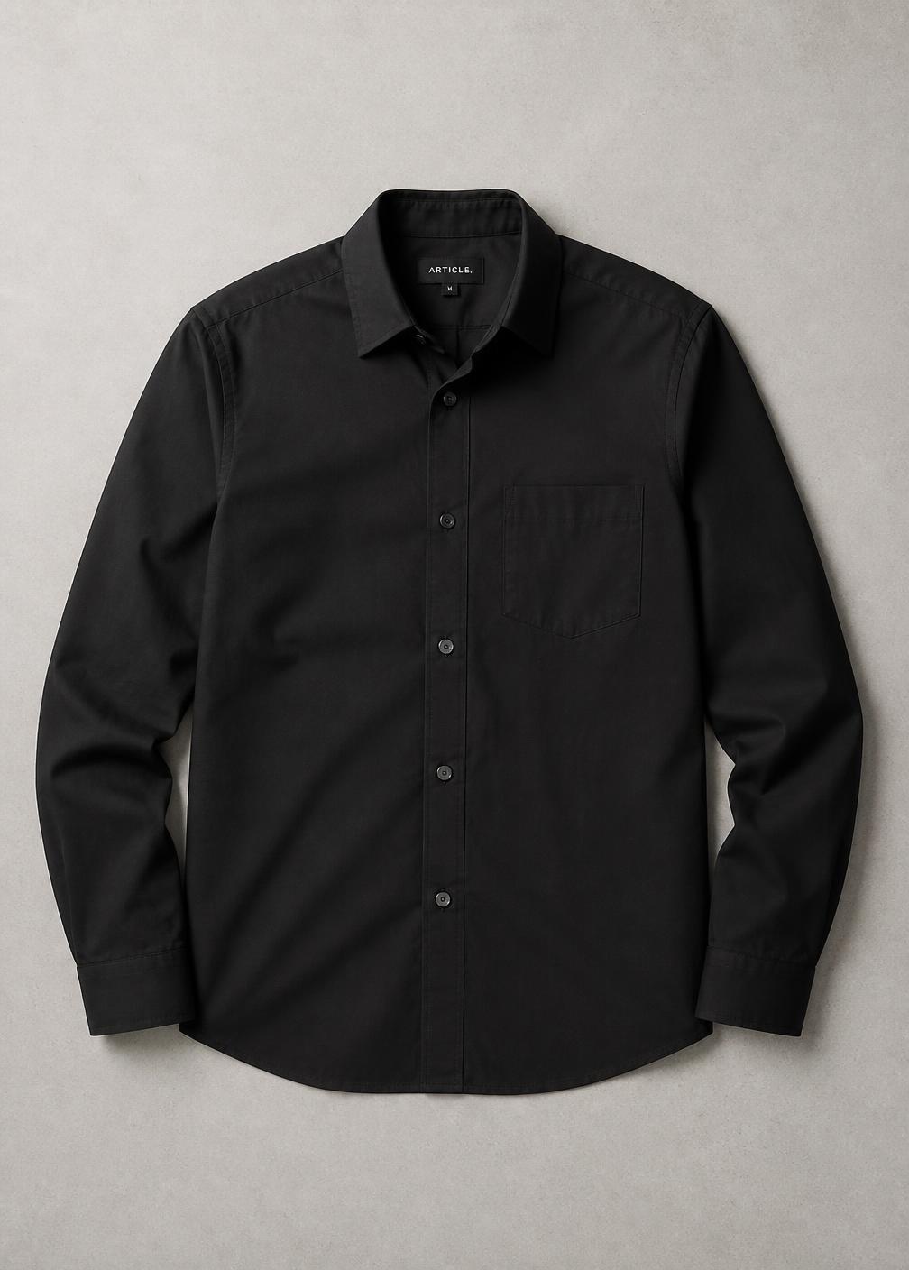 Black Structured Shirt